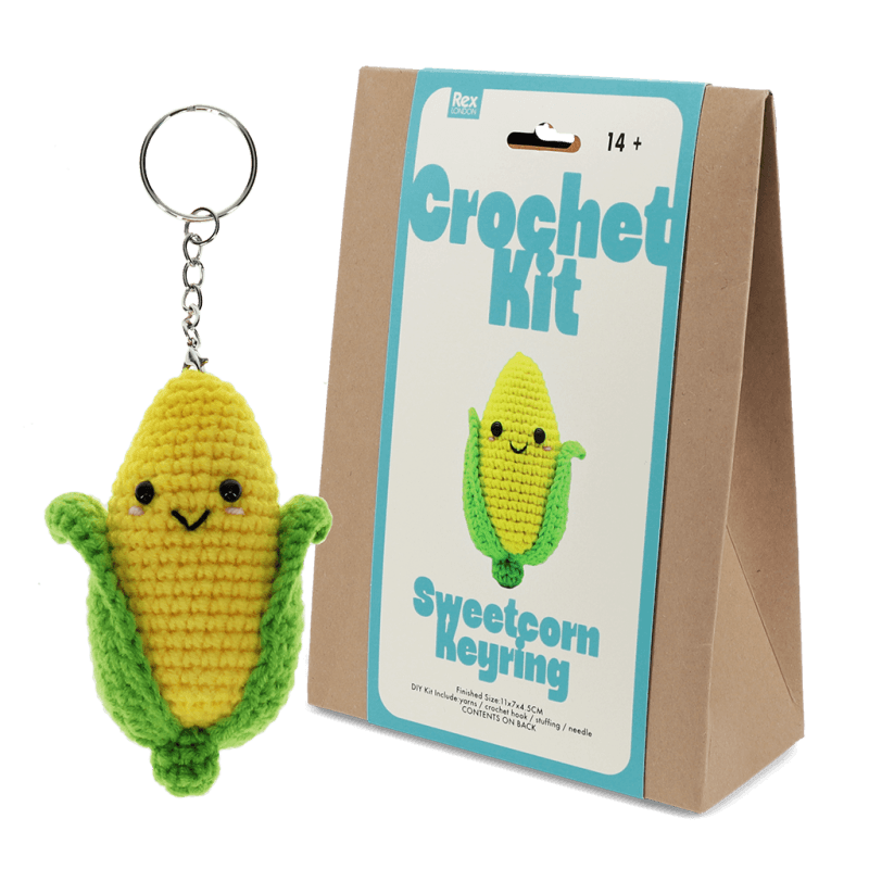 Rex London Crochet Keyring Kit - Sweetcorn
