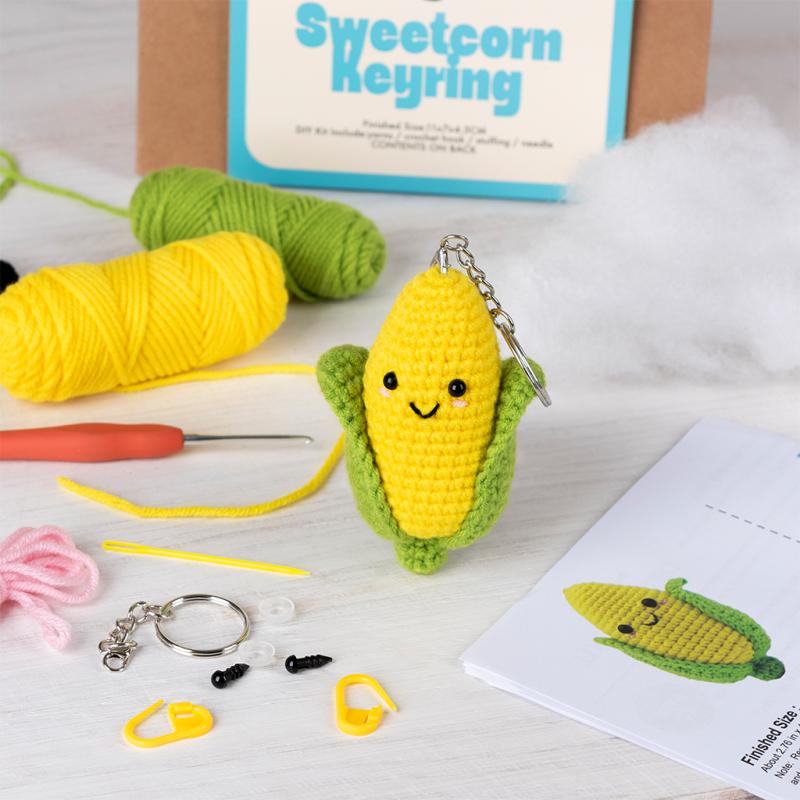 rex london Crochet keyring kit - Sweetcorn