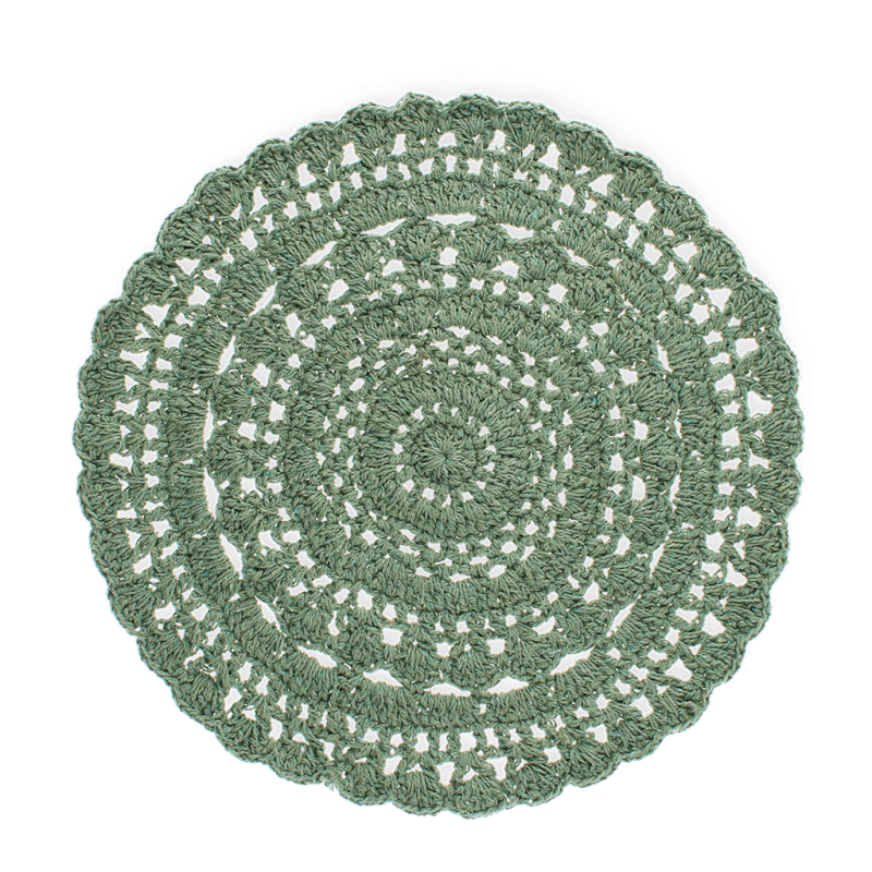Rex London Crochet Placemat - Green