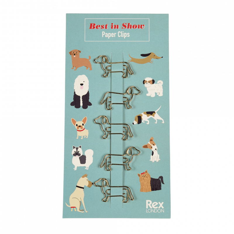 Rex London Dog Paper Clips (set Of 5) - Best In Show