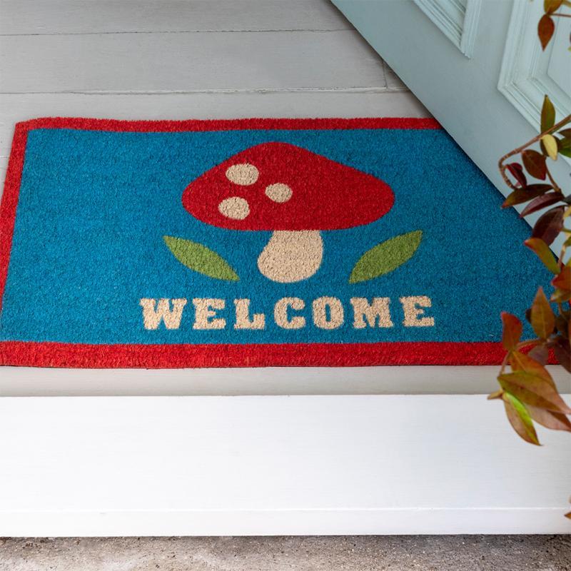 rex london Doormat - Welcome Mushroom