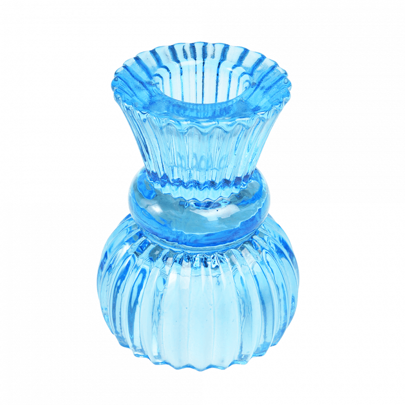 Rex London Double Ended Glass Candle Holder - Blue