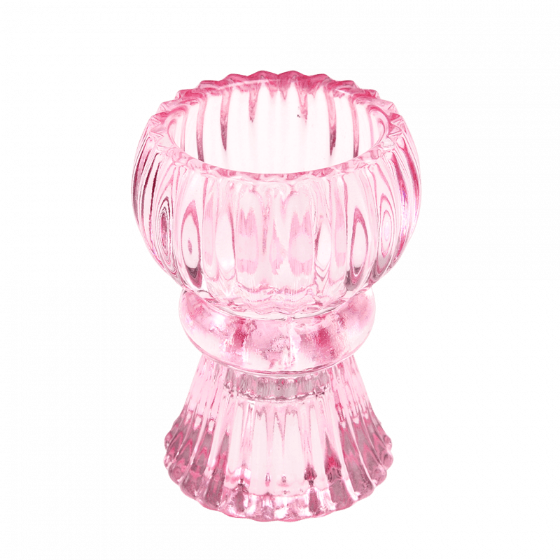 Rex London Double Ended Glass Candle Holder - Pink