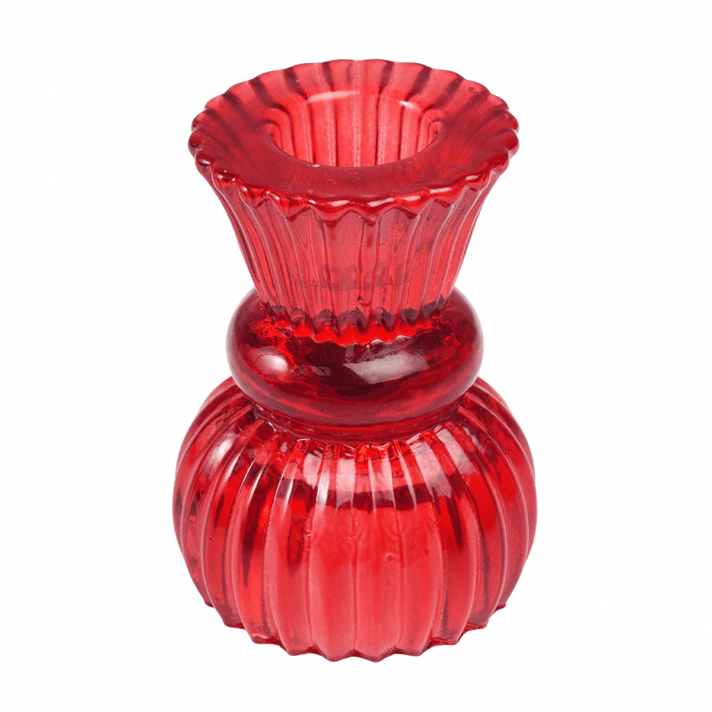 Rex London Double Ended Glass Candle Holder - Red