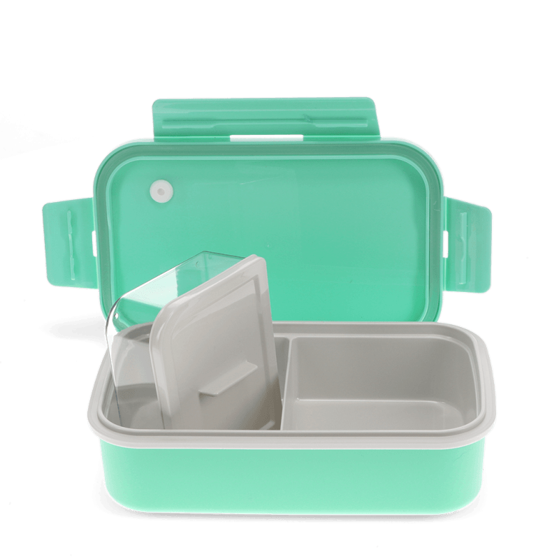 Rex London Double Wall Lunch Box With Divider - Aqua