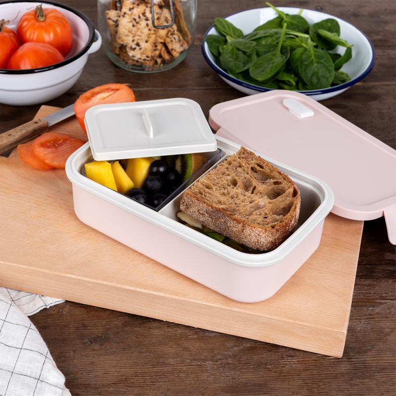 rex london Double wall lunch box with divider - Pink