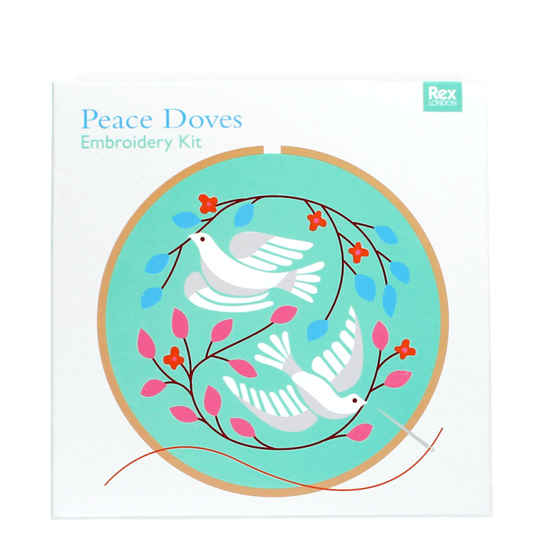Rex London Embroidery Kit - Peace Doves