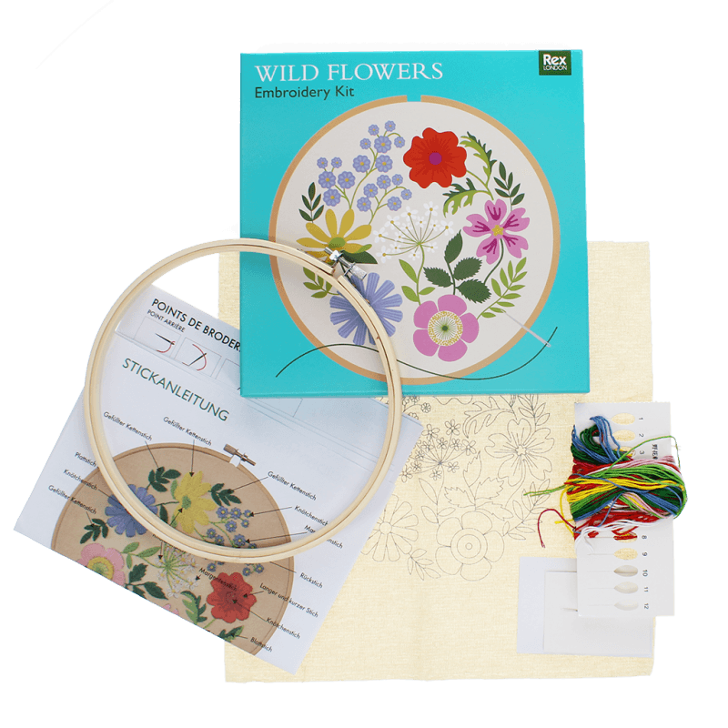 Rex London Embroidery Kit - Wild Flowers
