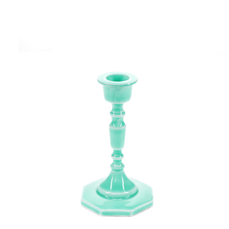 Rex London Enamel Candlestick (13cm) - Aqua