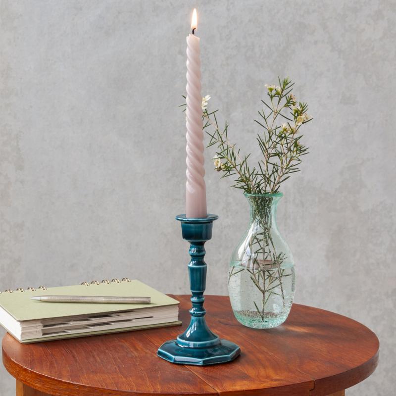 rex london Enamel candlestick (13cm) - Blue