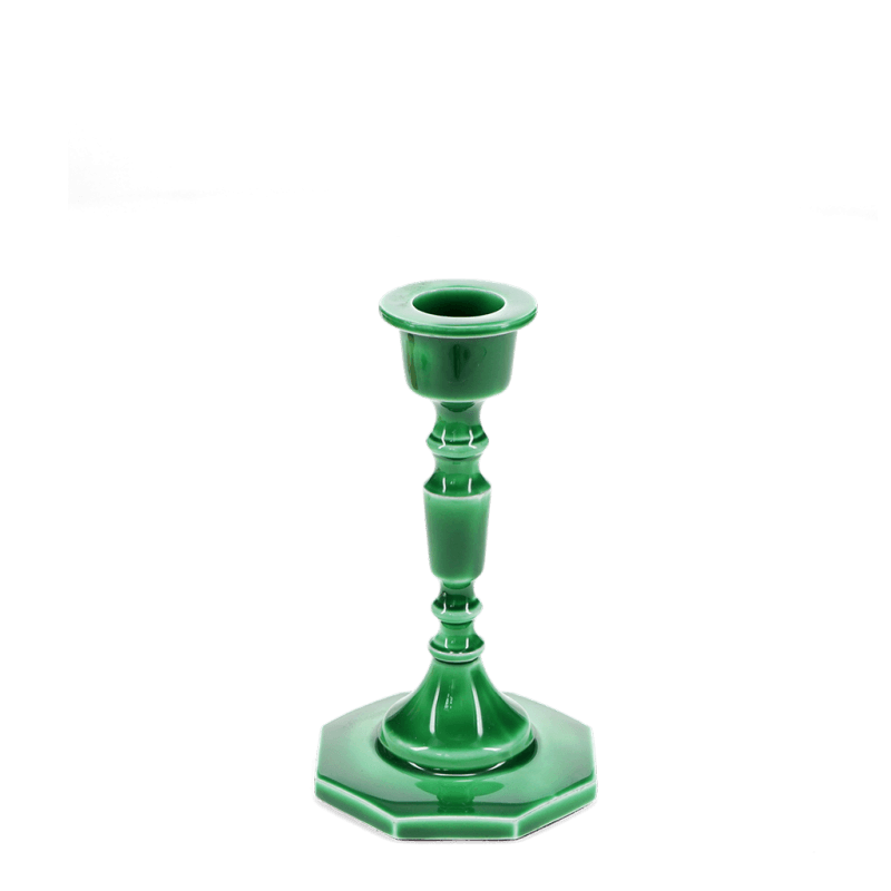 Rex London Enamel Candlestick (13cm) - Dark Green