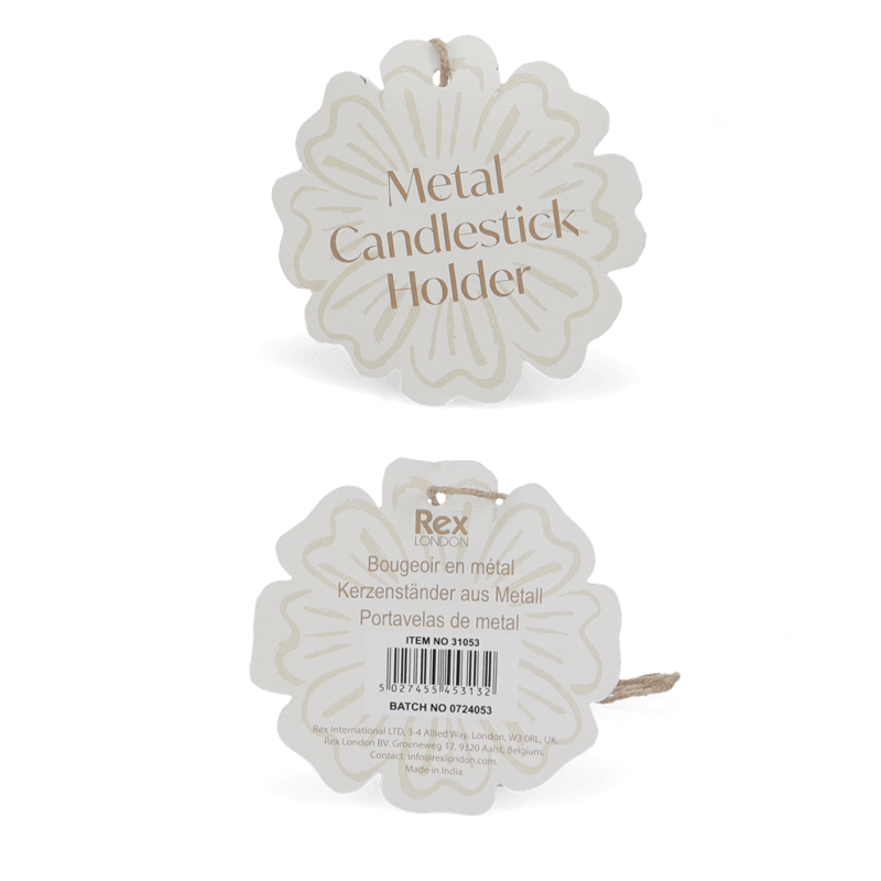 Rex London Enamel Candlestick (13cm) - Dark Green