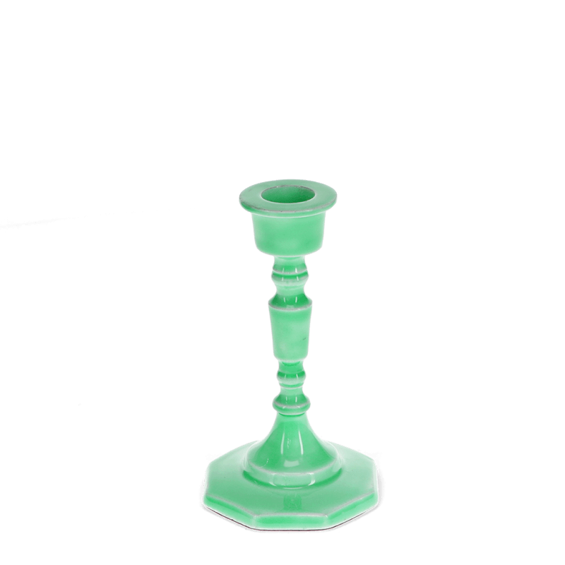 Rex London Enamel Candlestick (13cm) - Green
