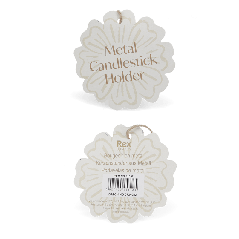 Rex London Enamel Candlestick (13cm) - Vibrant Pink