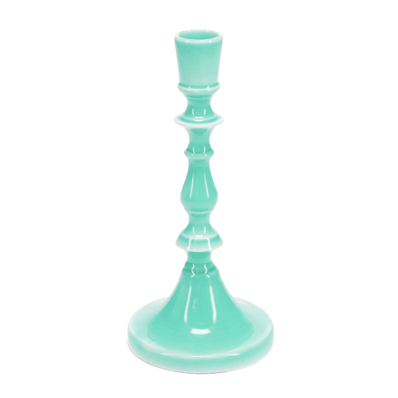 Rex London Enamel Candlestick (19cm) - Aqua