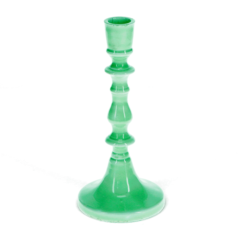 Rex London Enamel Candlestick (19cm) - Green
