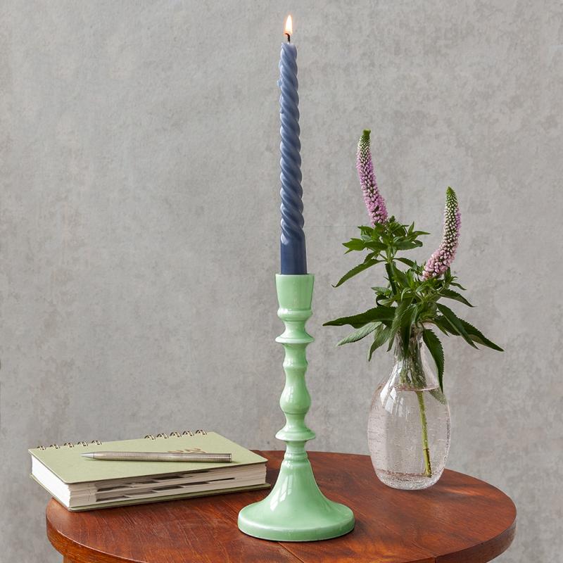 rex london Enamel candlestick (19cm) - Green