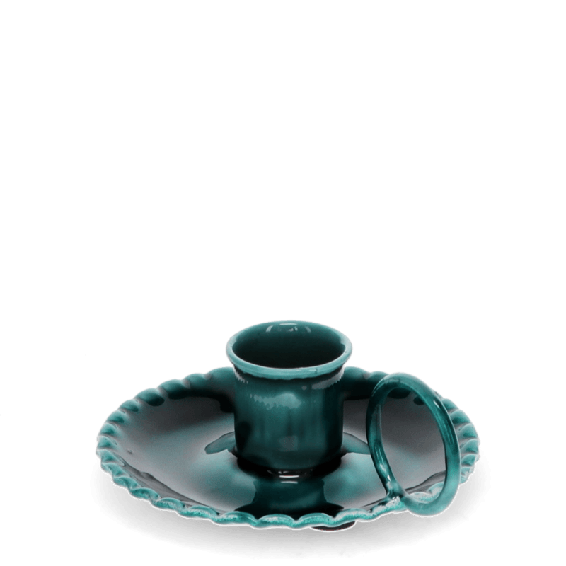 Rex London Enamel Chamberstick Candle Holder - Blue