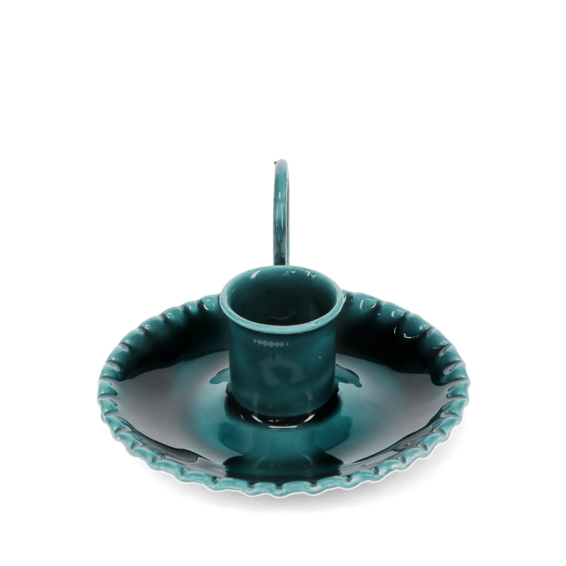 Rex London Enamel Chamberstick Candle Holder - Blue