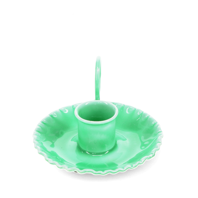 Rex London Enamel Chamberstick Candle Holder - Green