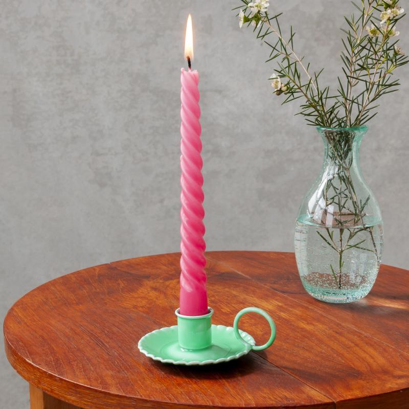 rex london Enamel chamberstick candle holder - Green