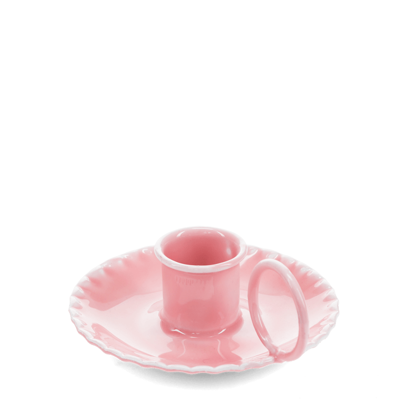 Rex London Enamel Chamberstick Candle Holder - Pink