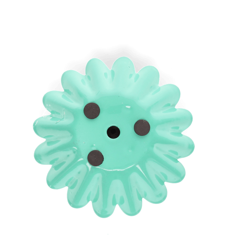 Rex London Enamel Cupped Flower Candle Holder - Aqua