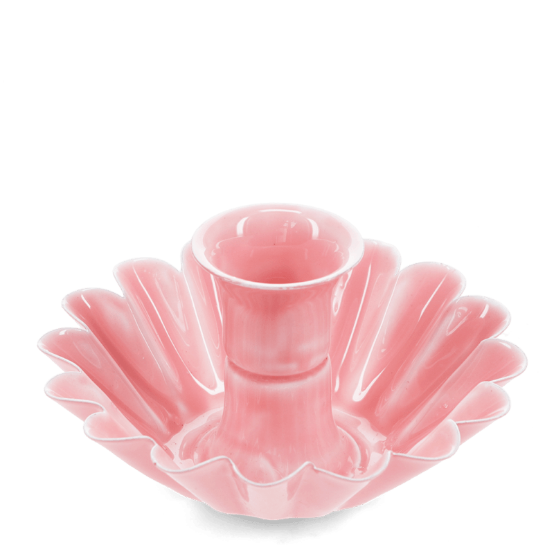 Rex London Enamel Cupped Flower Candle Holder - Pink