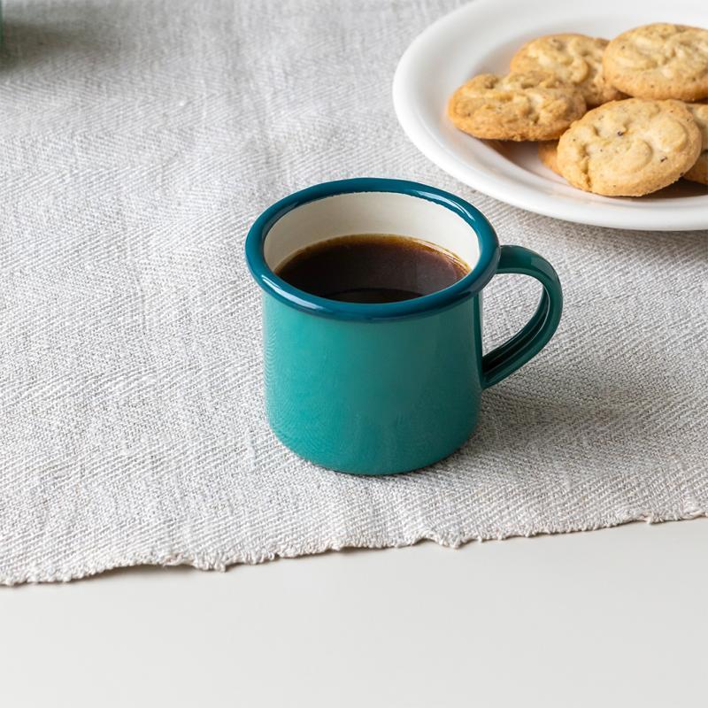 rex london Enamel espresso mug 150ml - Teal