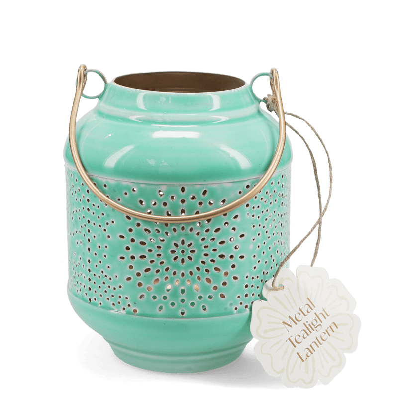 Rex London Enamel Tealight Lantern - Aqua