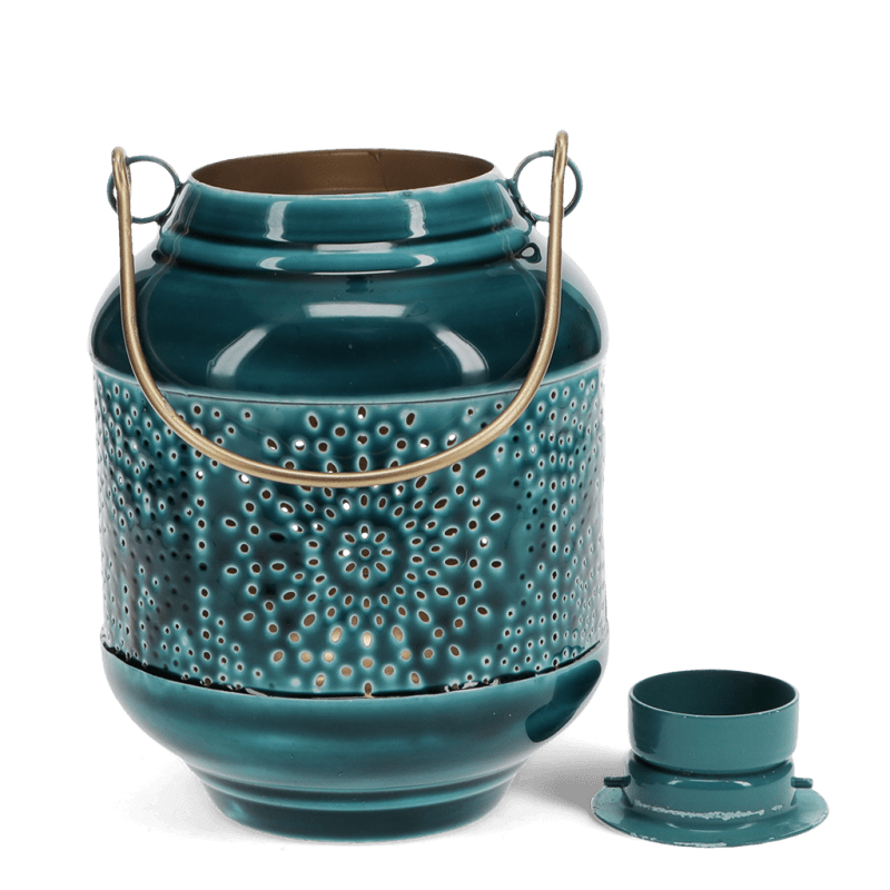 Rex London Enamel Tealight Lantern - Blue