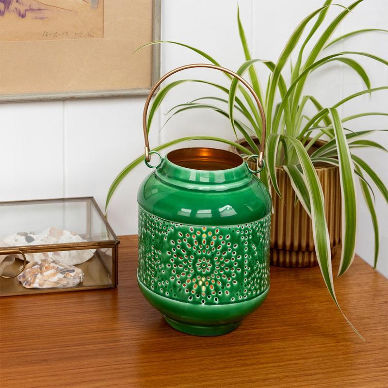 rex london Enamel tealight lantern - Dark green