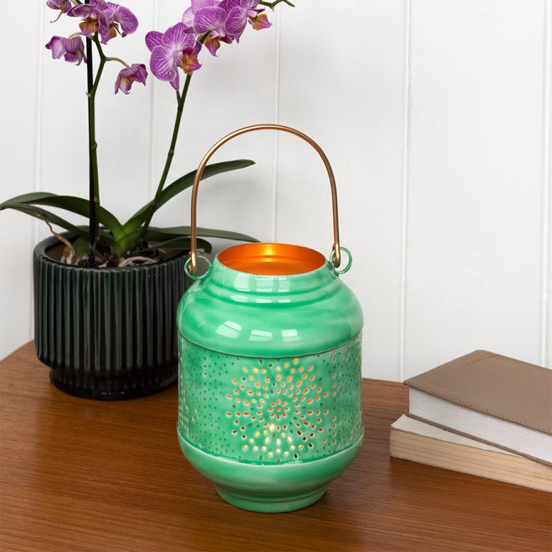 rex london Enamel tealight lantern - Green