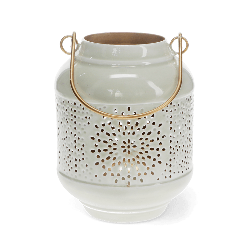 Rex London Enamel Tealight Lantern - Light Grey