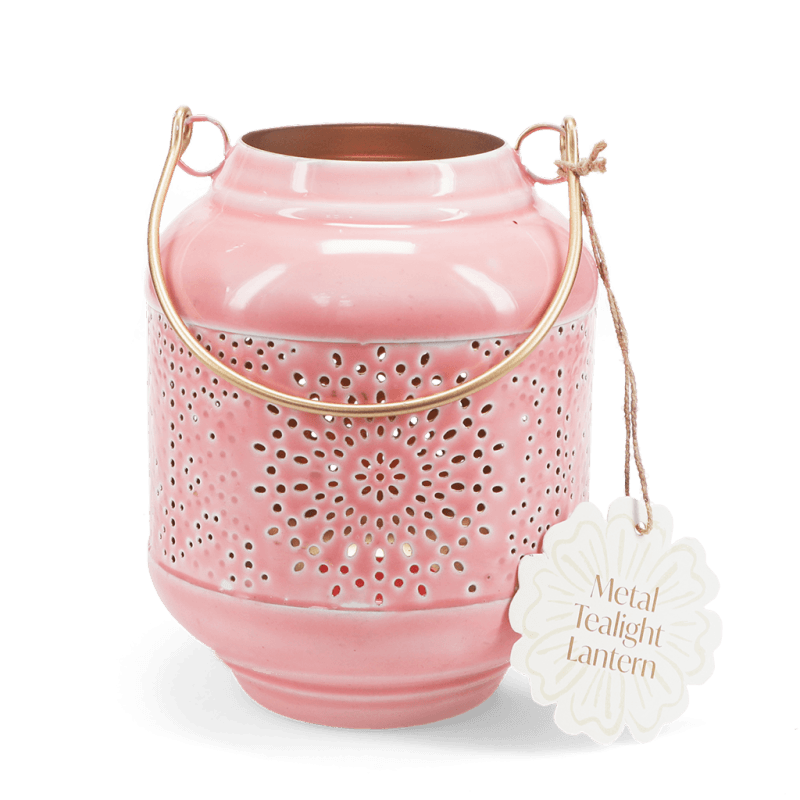 Rex London Enamel Tealight Lantern - Pink