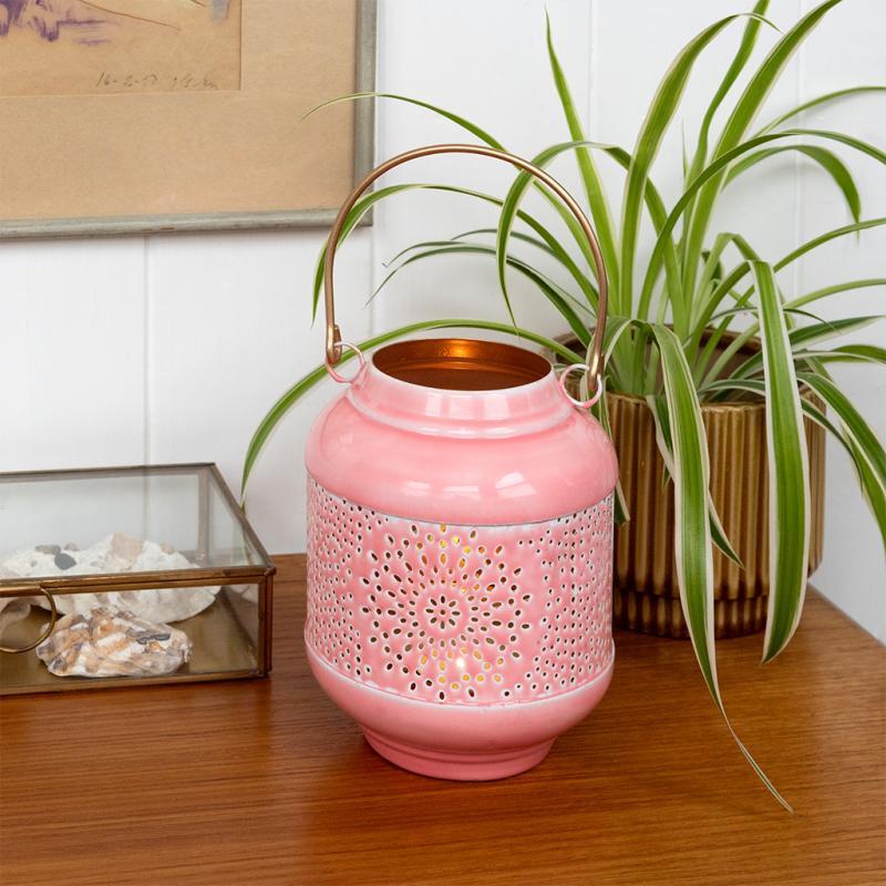 rex london Enamel tealight lantern - Pink