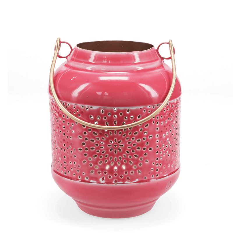 Rex London Enamel Tealight Lantern - Vibrant Pink