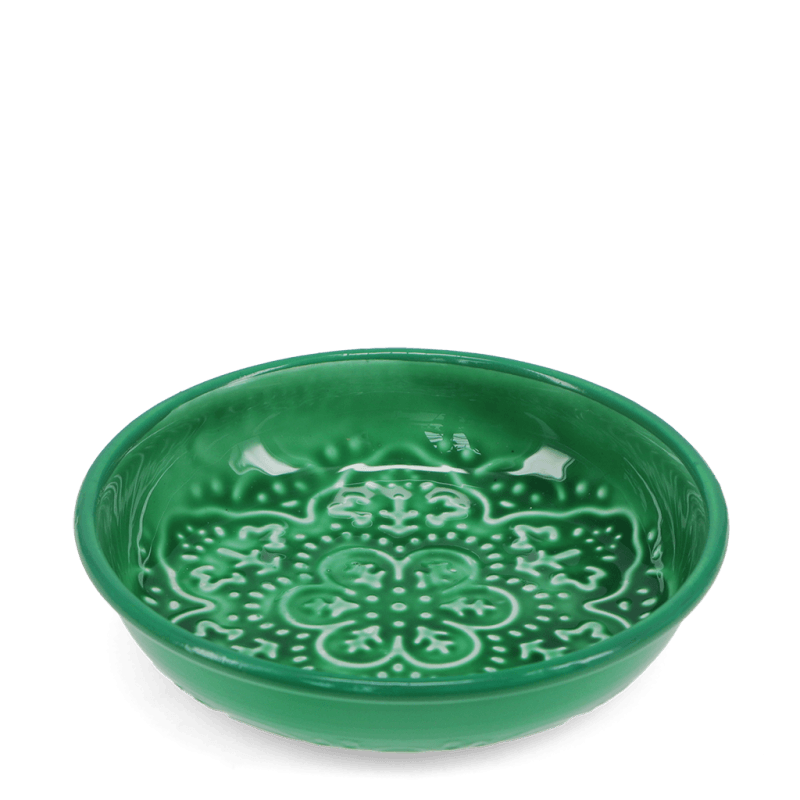 Rex London Enamel Trinket Dish (10cm) - Dark Green