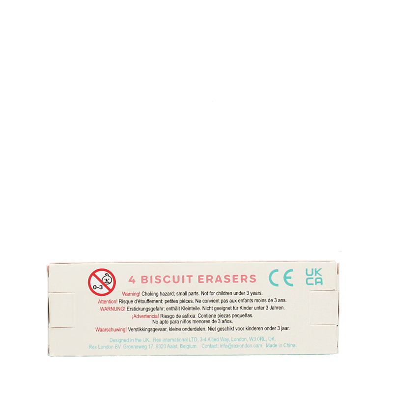 Rex London Erasers (set Of 4) - Biscuits