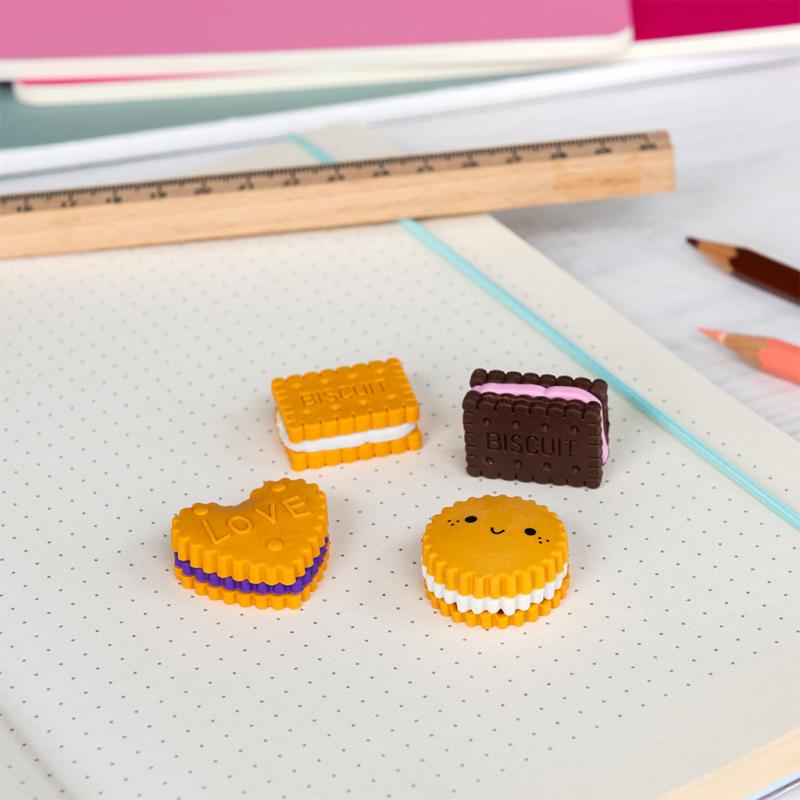 rex london Erasers (set of 4) - Biscuits