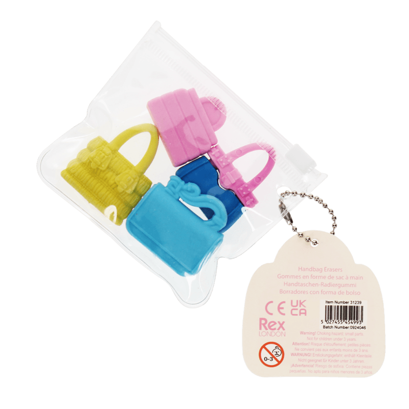 Rex London Erasers (set Of 4) - Handbags