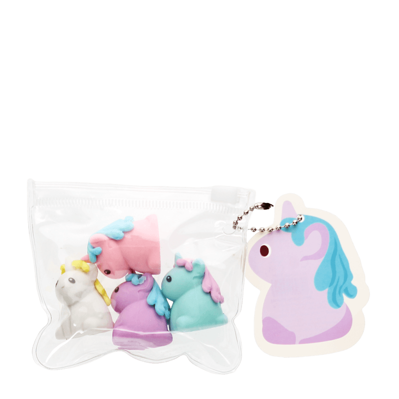 Rex London Erasers (set Of 4) - Unicorns