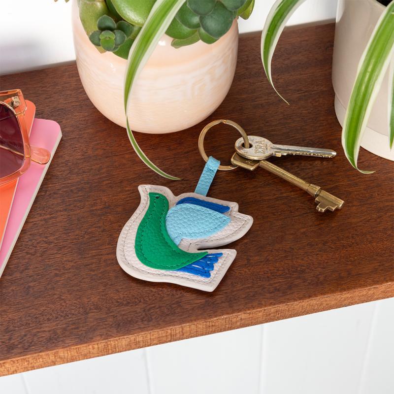 rex london Faux leather keyring - Bird