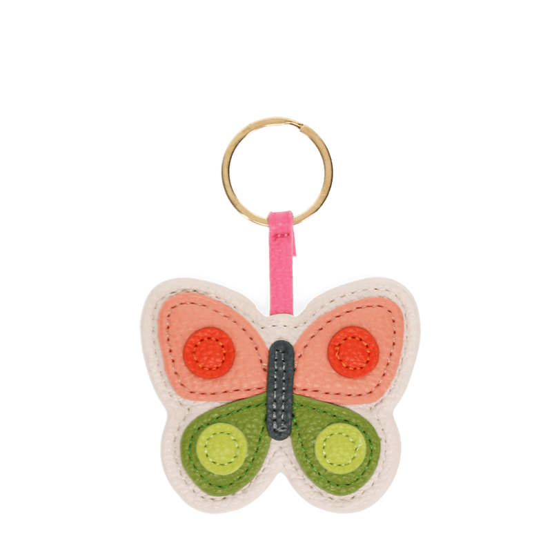 Rex London Faux Leather Keyring - Butterfly
