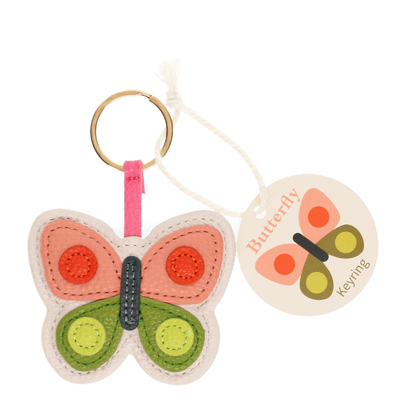 Rex London Faux Leather Keyring - Butterfly
