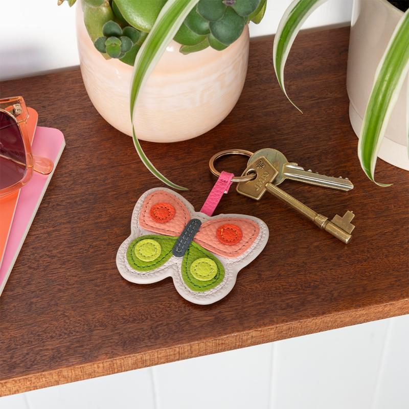 rex london Faux leather keyring - Butterfly