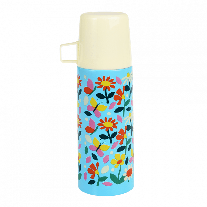 Rex London Flask And Cup 350ml - Butterfly Garden