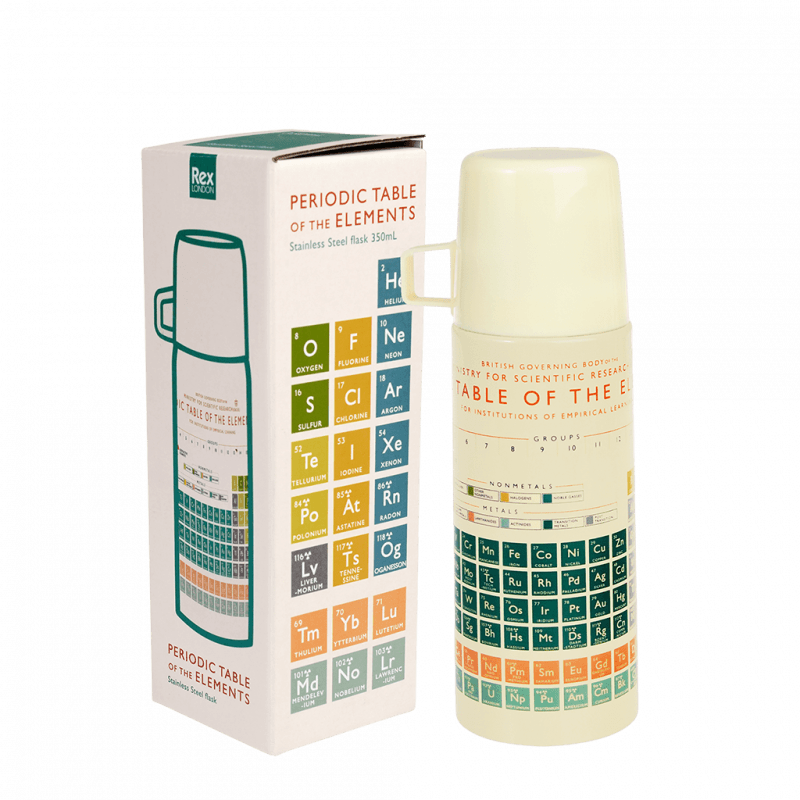 Rex London Flask And Cup 350ml - Periodic Table