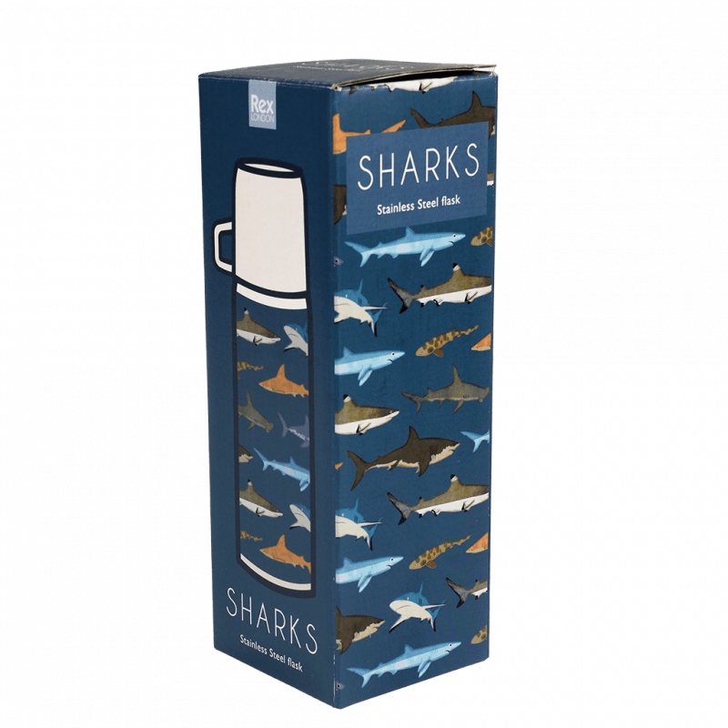 Rex London Flask And Cup 350ml - Sharks