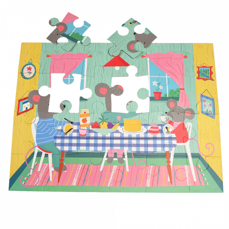 Rex London Floor Puzzle (24 Pieces) - Mouse In A House